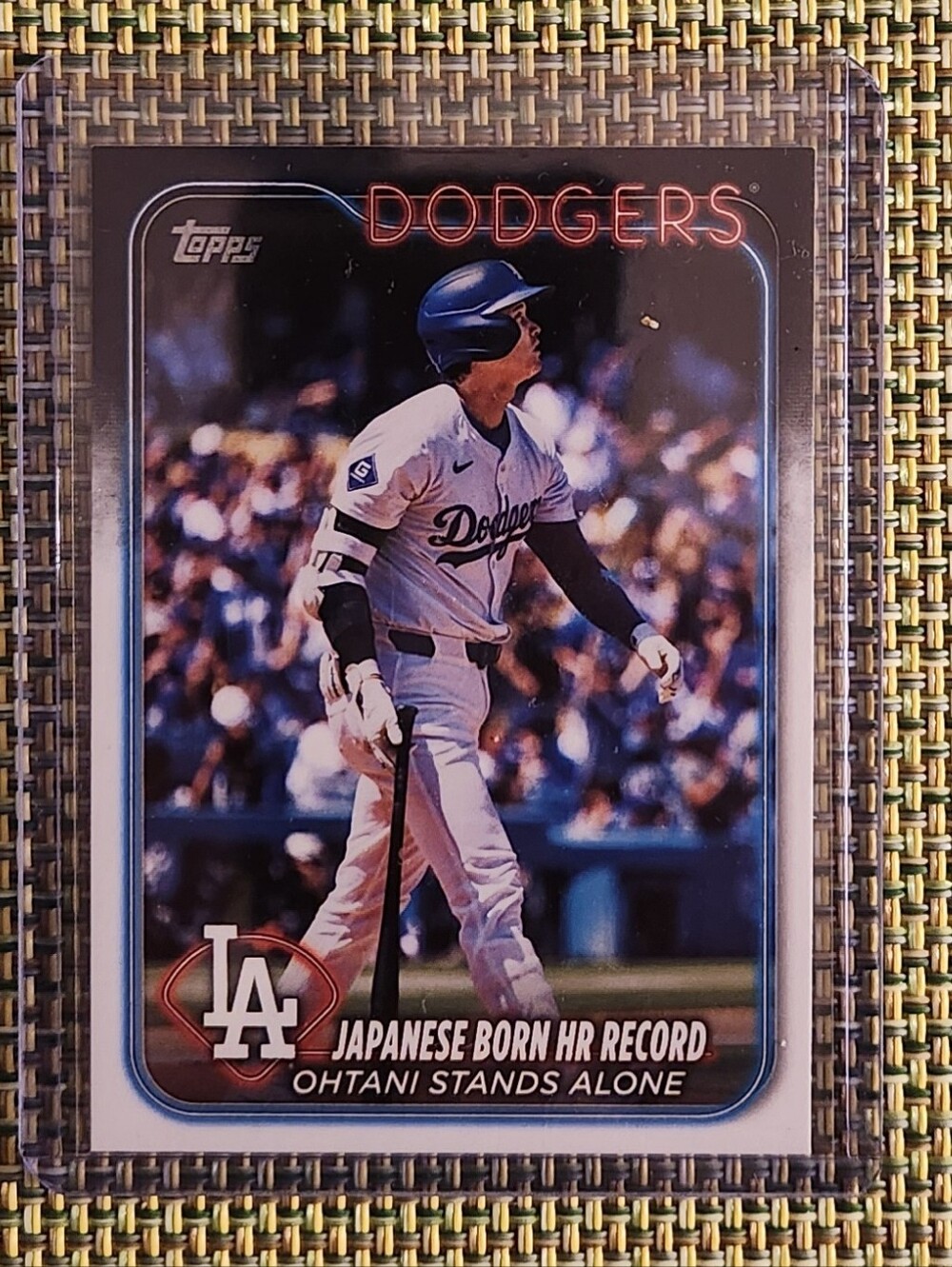 Shohei Ohtani Los Angeles Dodgers Japanese-Born HR Record Baseball Card